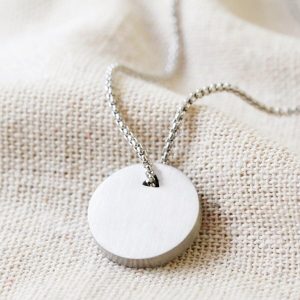 Necklaces | Stainless Steel Disc Pendant Necklace – Mens Jewellery Mens