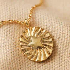 Necklaces | Stamped Star Pendant Necklace in Gold – Womens Jewellery Necklaces