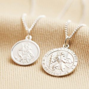 Necklaces | Sterling Silver St Christopher Pendant Necklace – Womens/Mens Jewellery Mens