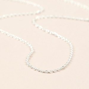 Necklaces | Sterling Silver Trace Chain – Womens Charms, Chains & Pins Charms, Chains & Pins