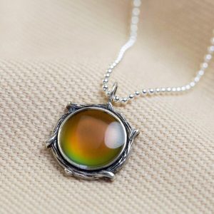 Necklaces | Sterling Silver Vintage Style Mood Stone Charm Necklace – Womens Jewellery Necklaces