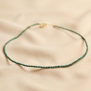 Necklaces | Tiny Green Malachite Beaded Necklace – Womens Jewellery Necklaces