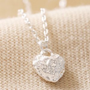 Necklaces | Tiny Molten Heart Pendant Necklace in Silver – Womens Jewellery Necklaces