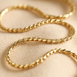 Necklaces | Woven Chain Necklace in Gold – Womens Jewellery Necklaces