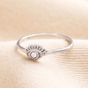 Rings | Stainless Steel Crystal Eye Ring – Womens Jewellery Rings