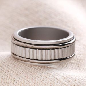 Rings | Stainless Steel Spinning Band Ring – Womens Jewellery Rings