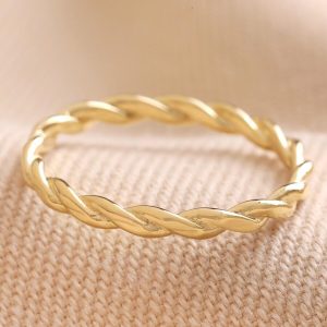 Rings | Twisted Rope Ring in Gold – Womens Jewellery Rings