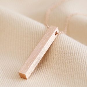 Necklaces | Bar Pendant Necklace in Rose Gold – Womens Jewellery Necklaces