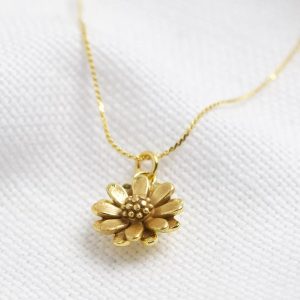 Necklaces | Delicate Tiny Gold Daisy Pendant Necklace – Womens Jewellery Necklaces