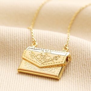 Necklaces | Envelope Locket Necklace in Gold – Womens Jewellery Necklaces