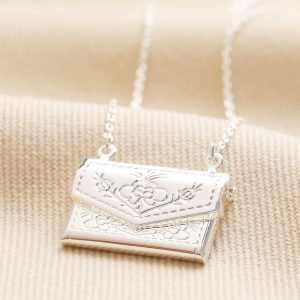 Necklaces | Envelope Locket Necklace in Silver – Womens Jewellery Necklaces